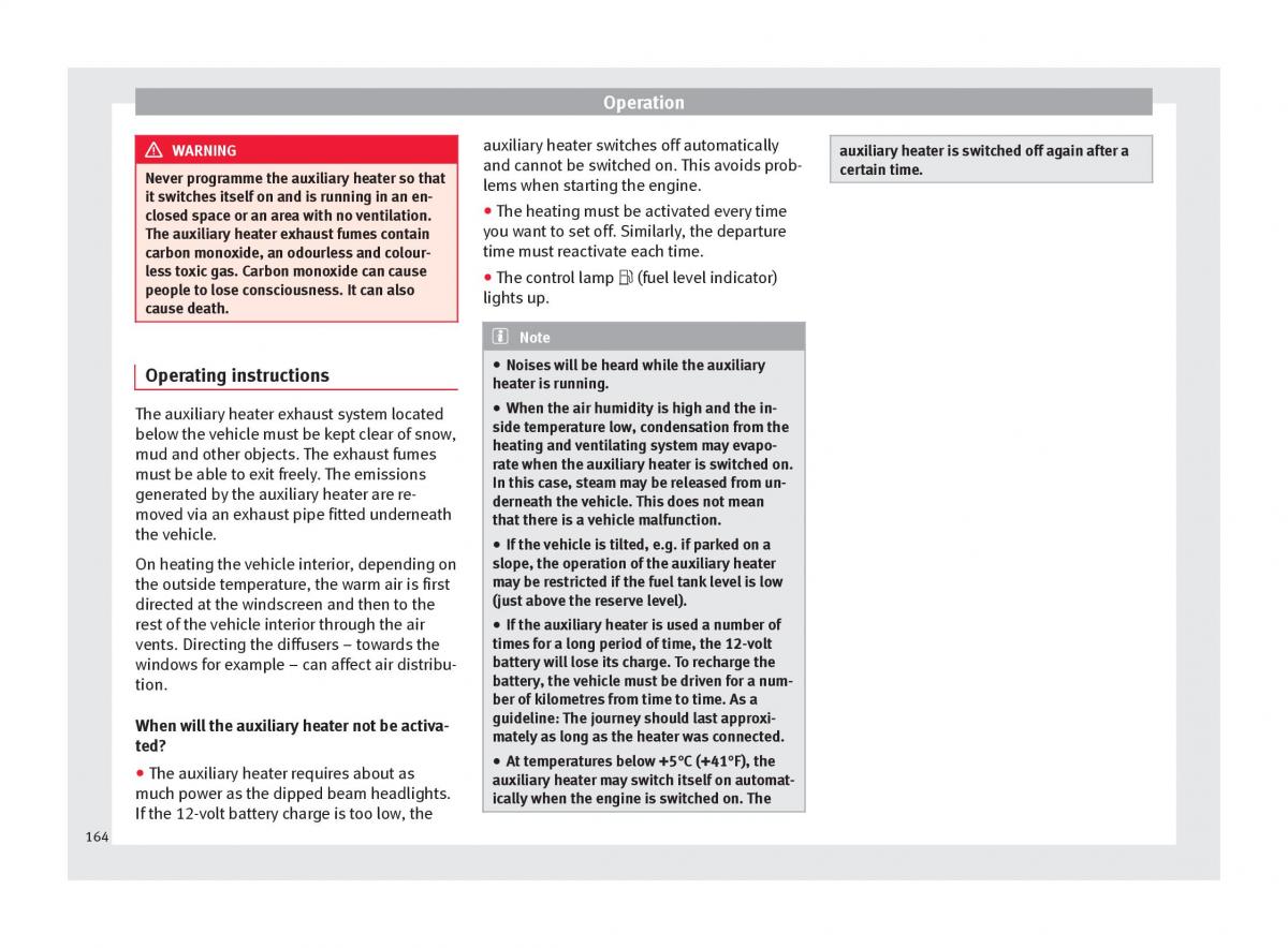 Seat Ateca owners manual / page 166