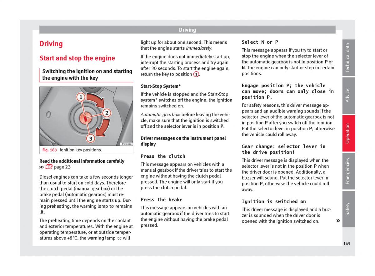 Seat Ateca owners manual / page 167