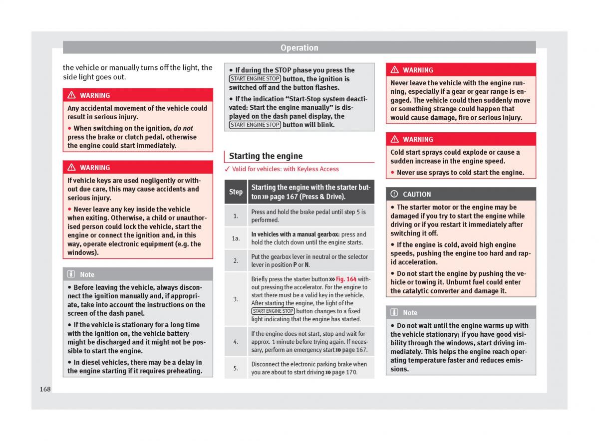 Seat Ateca owners manual / page 170