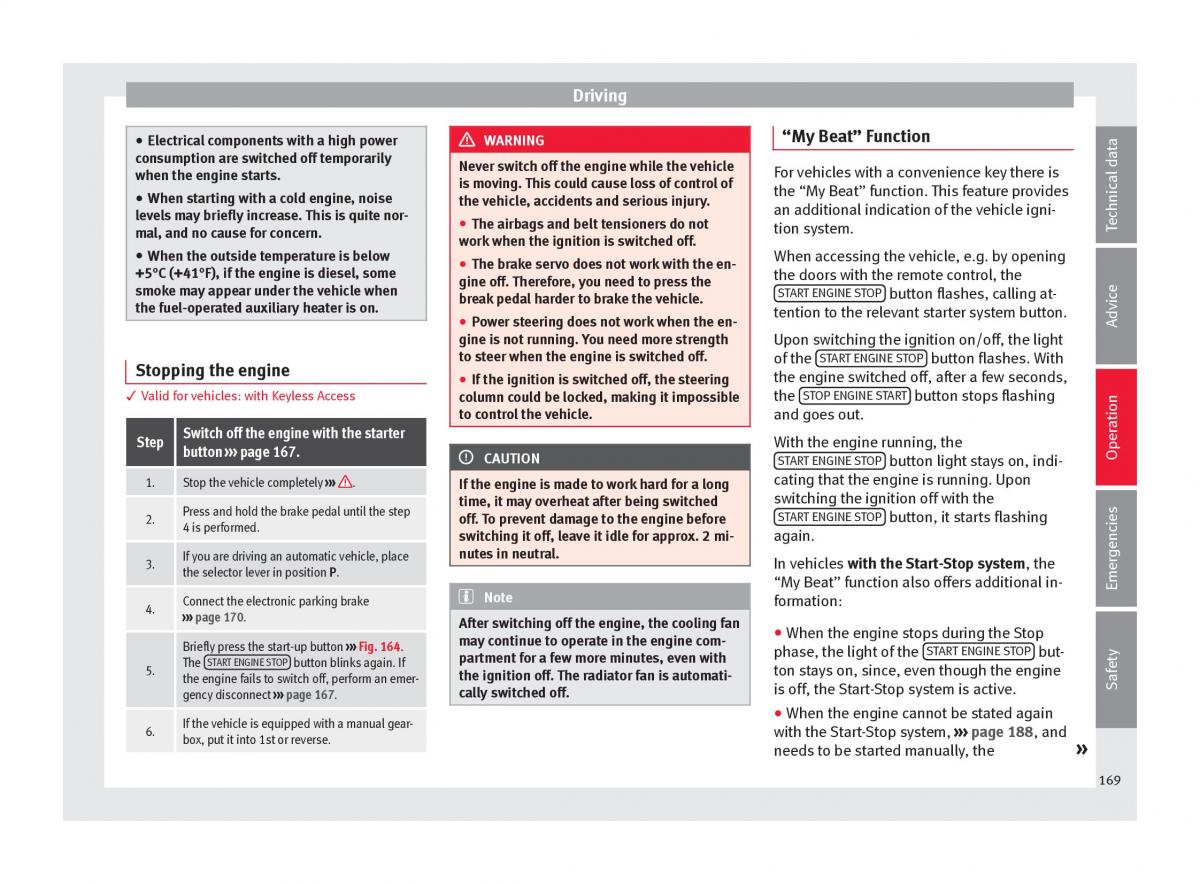 Seat Ateca owners manual / page 171