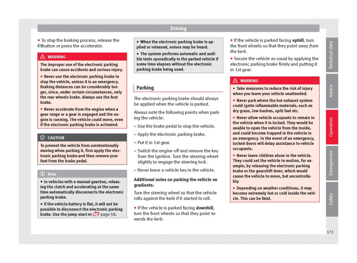 Seat Ateca owners manual / page 173