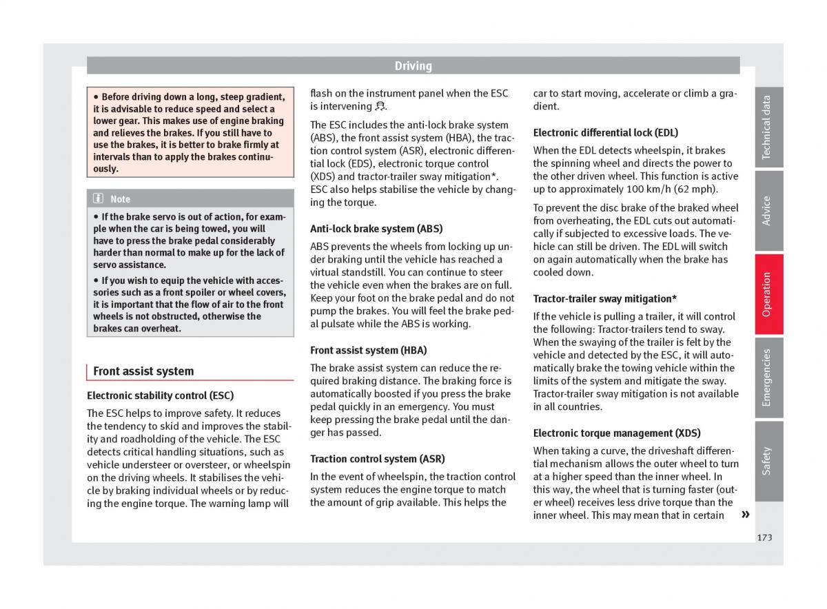 Seat Ateca owners manual / page 175