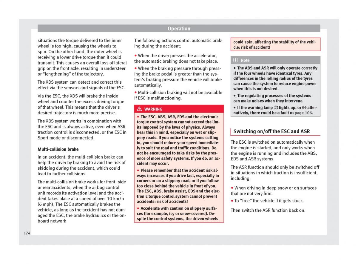 Seat Ateca owners manual / page 176