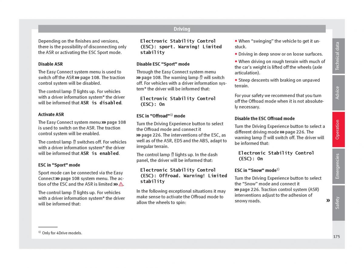 Seat Ateca owners manual / page 177