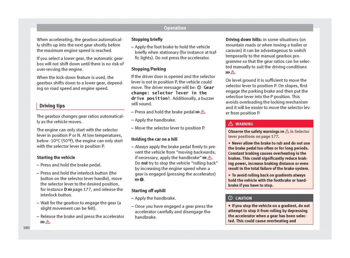 Seat Ateca owners manual / page 182