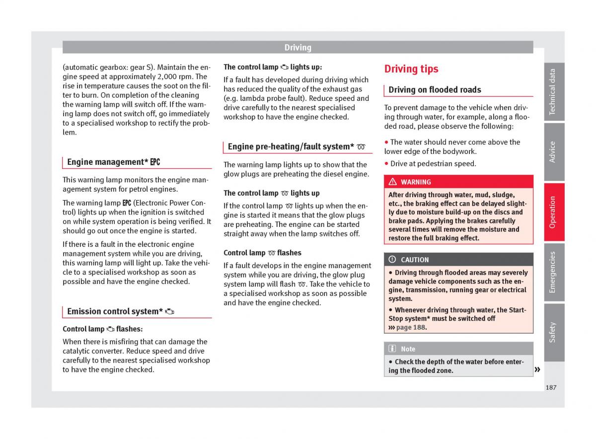 Seat Ateca owners manual / page 189