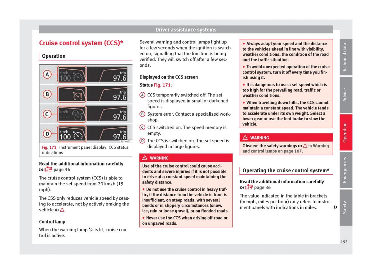 Seat Ateca owners manual / page 195