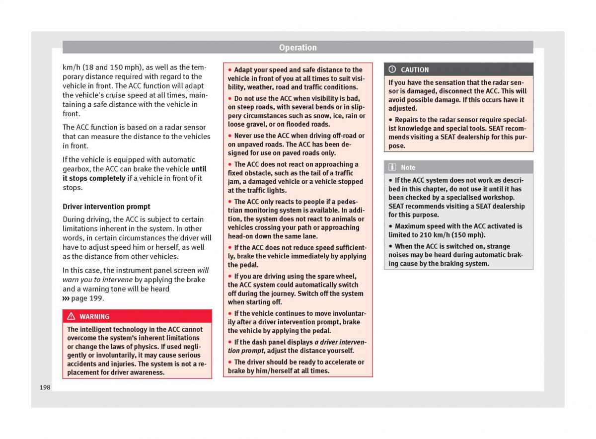 Seat Ateca owners manual / page 200