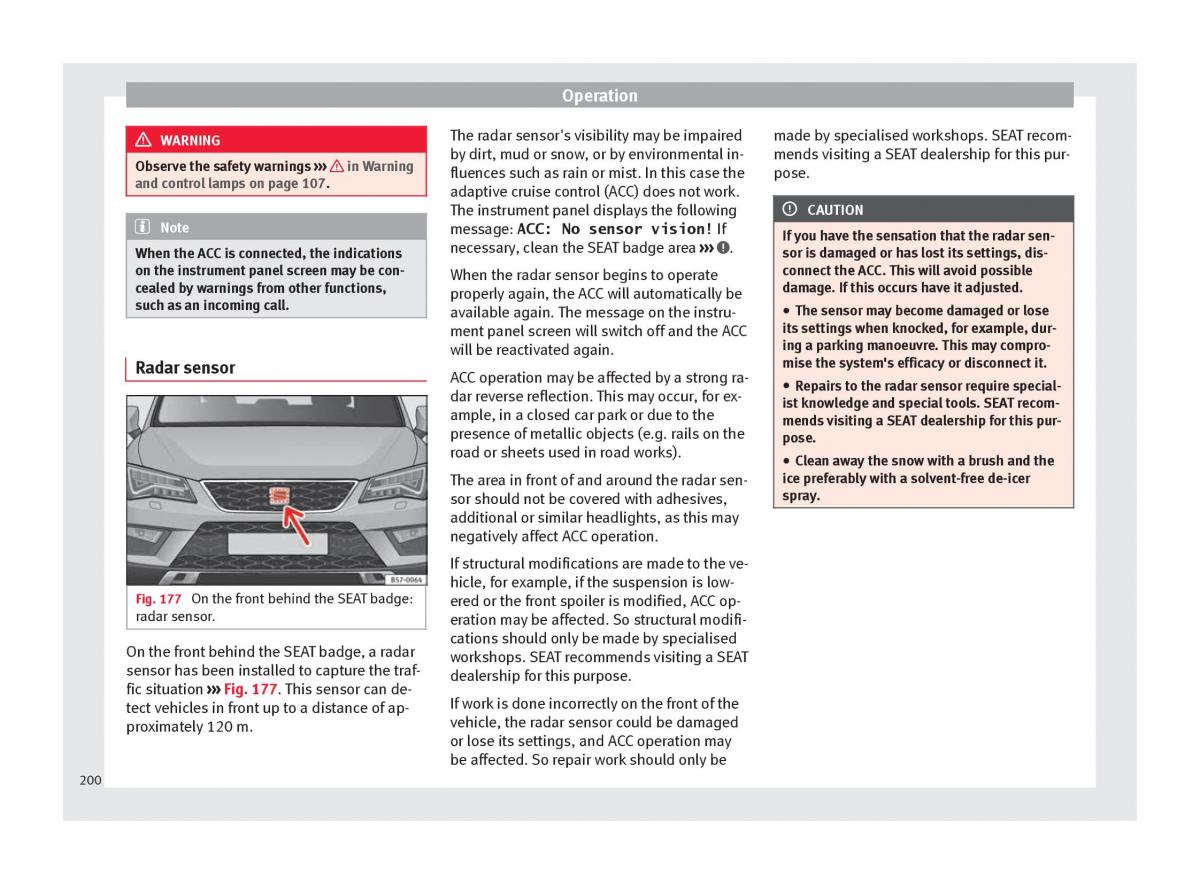 Seat Ateca owners manual / page 202