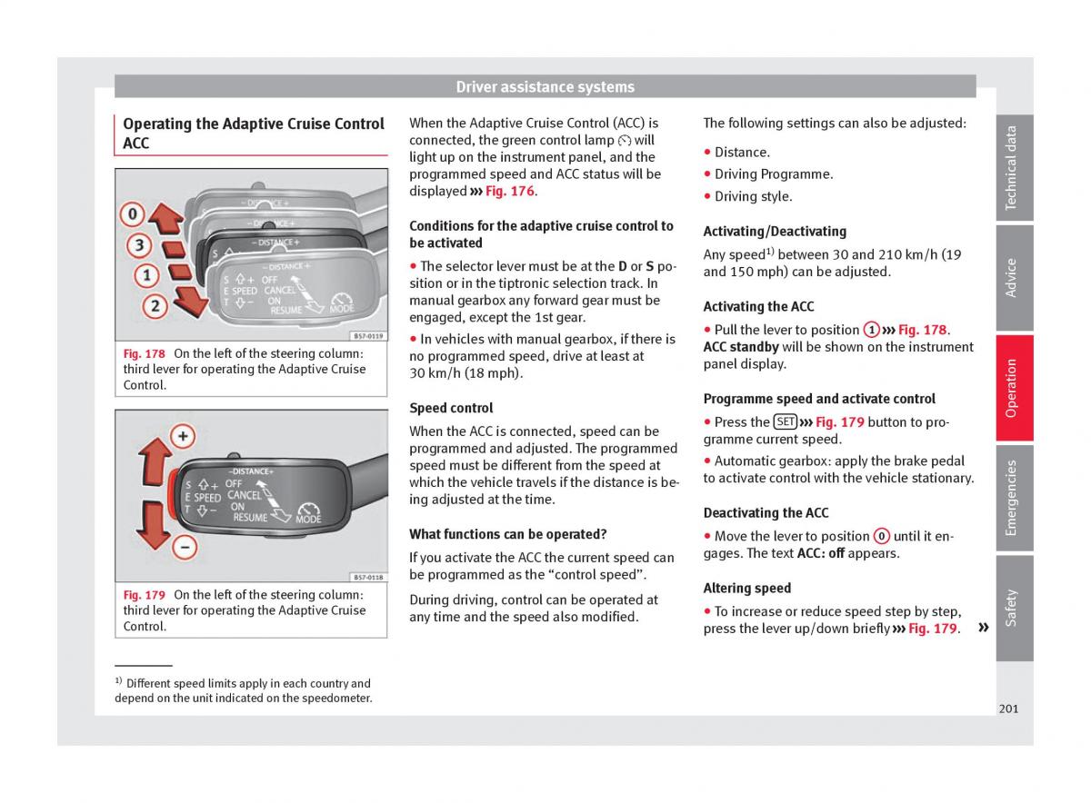 Seat Ateca owners manual / page 203