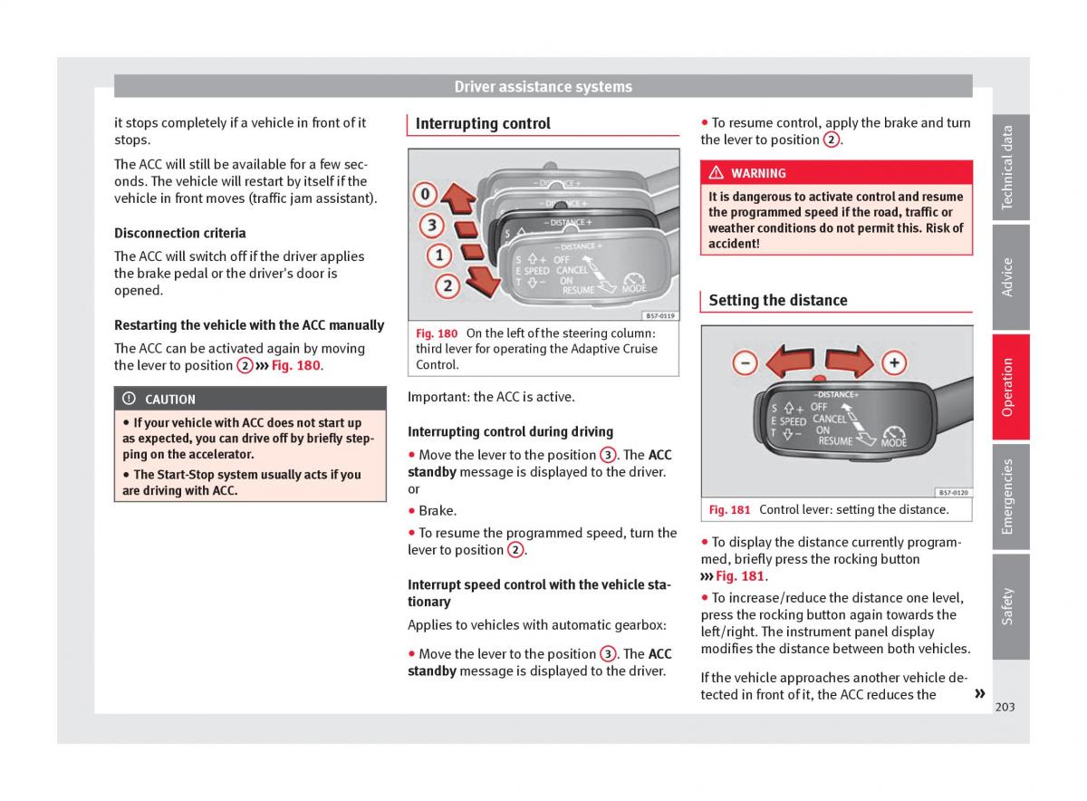 Seat Ateca owners manual / page 205