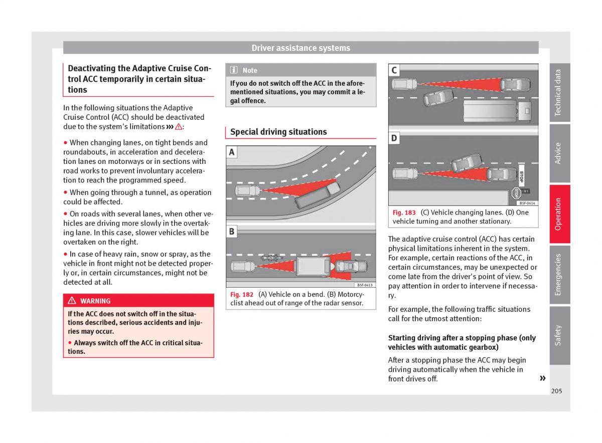 Seat Ateca owners manual / page 207