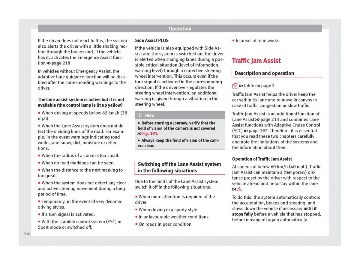 Seat Ateca owners manual / page 218