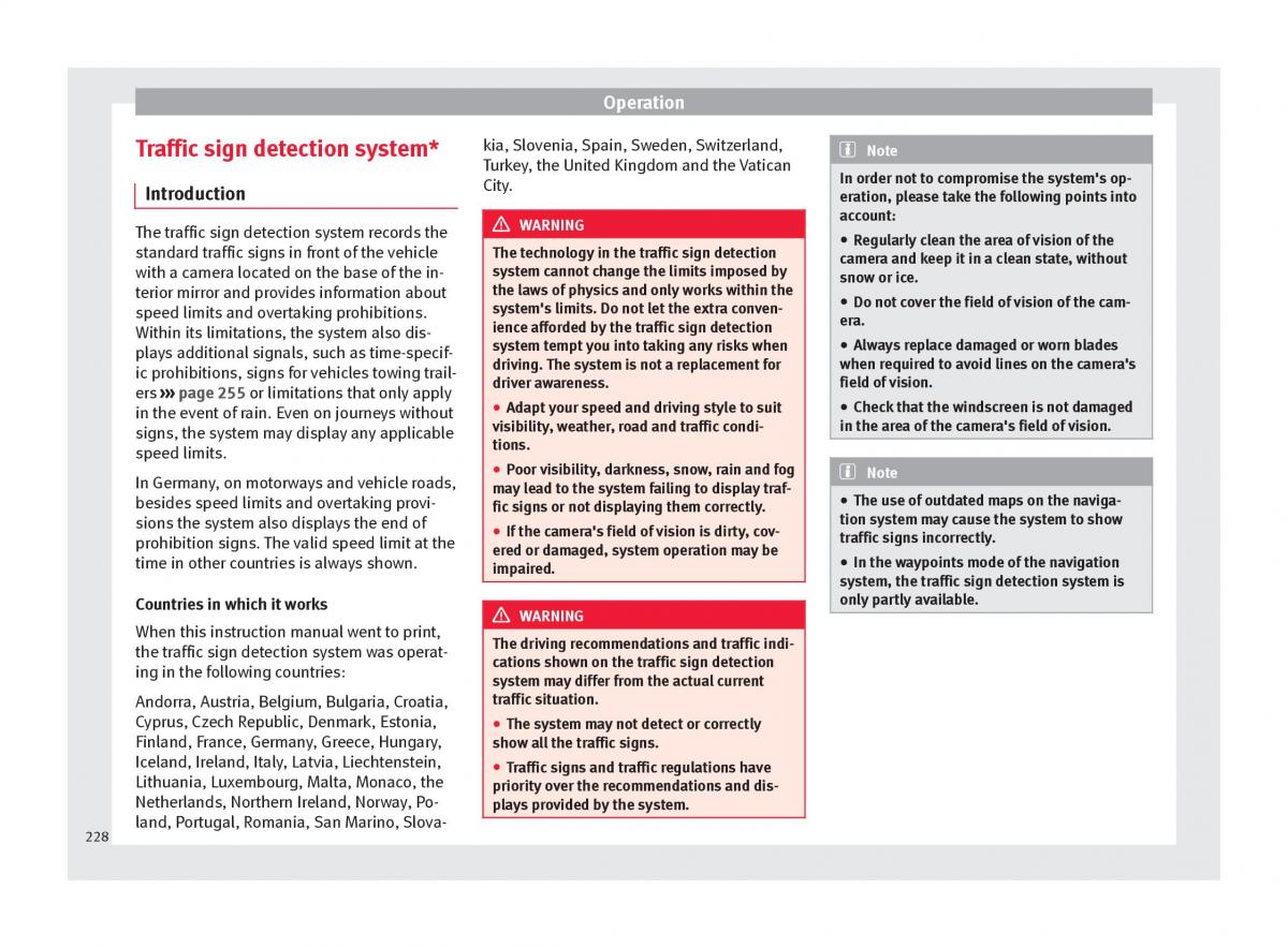 Seat Ateca owners manual / page 230