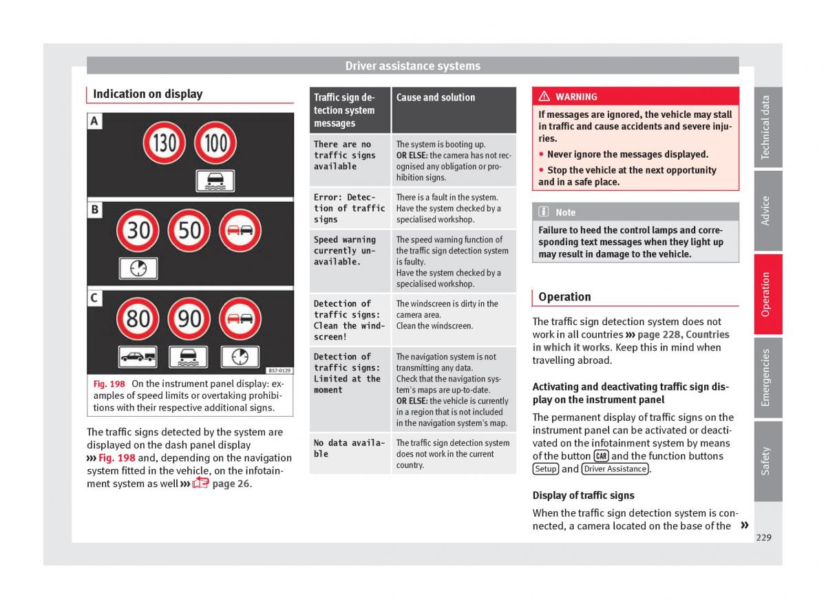 Seat Ateca owners manual / page 231