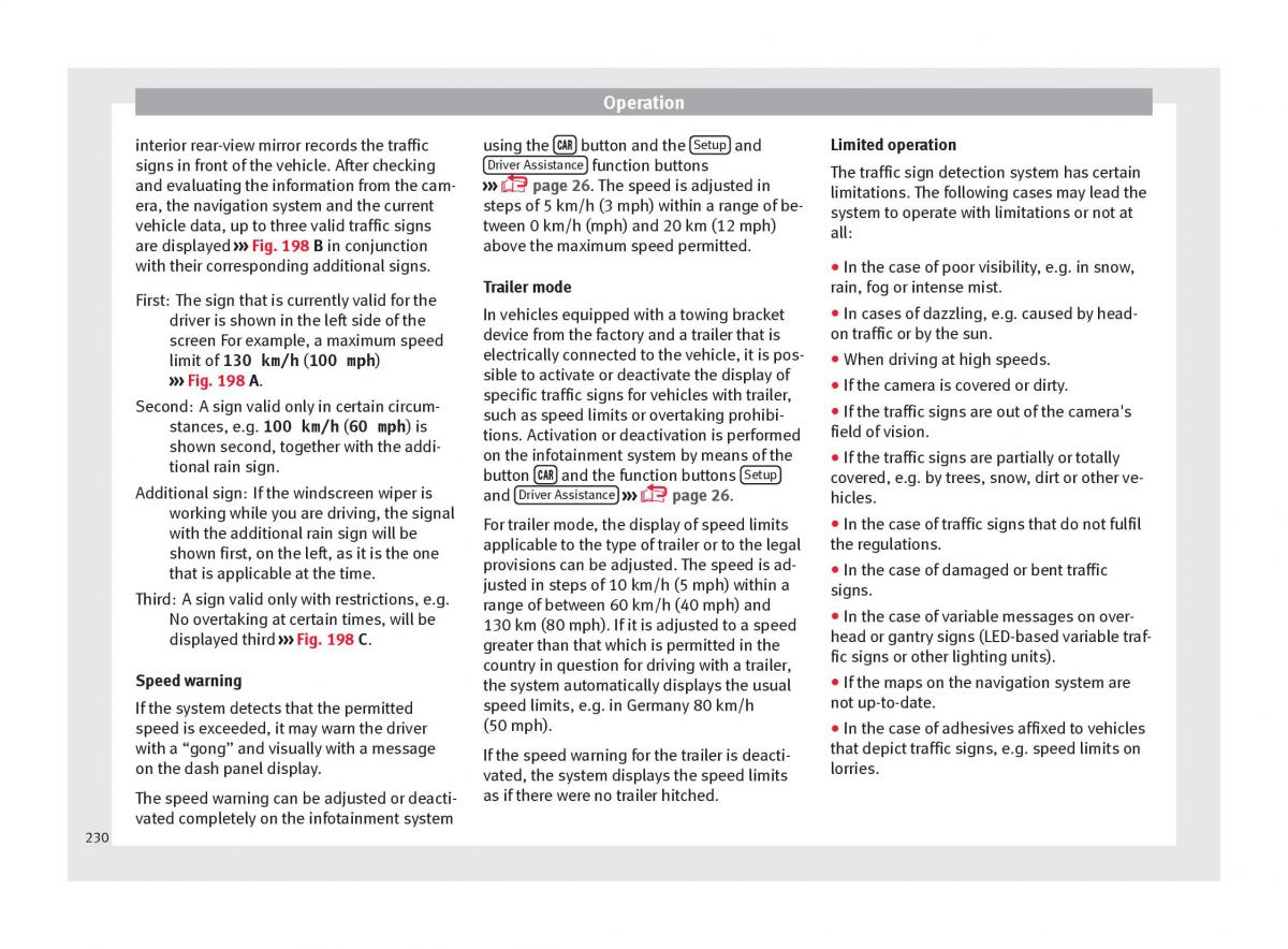 Seat Ateca owners manual / page 232