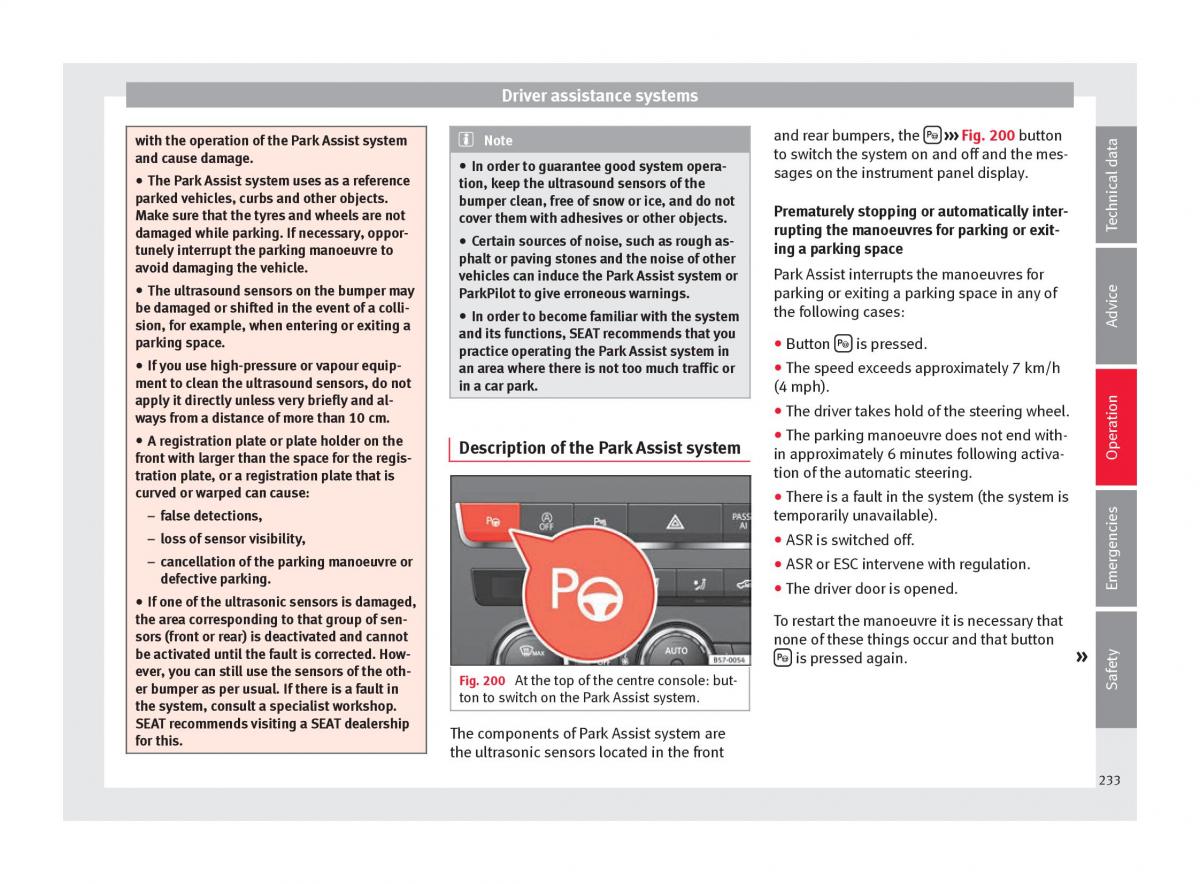 Seat Ateca owners manual / page 235