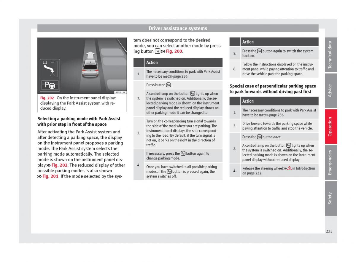 Seat Ateca owners manual / page 237