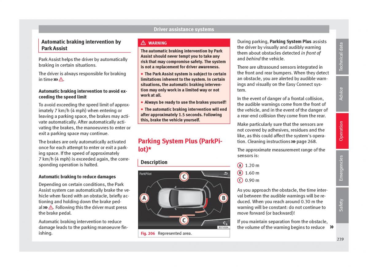 Seat Ateca owners manual / page 241