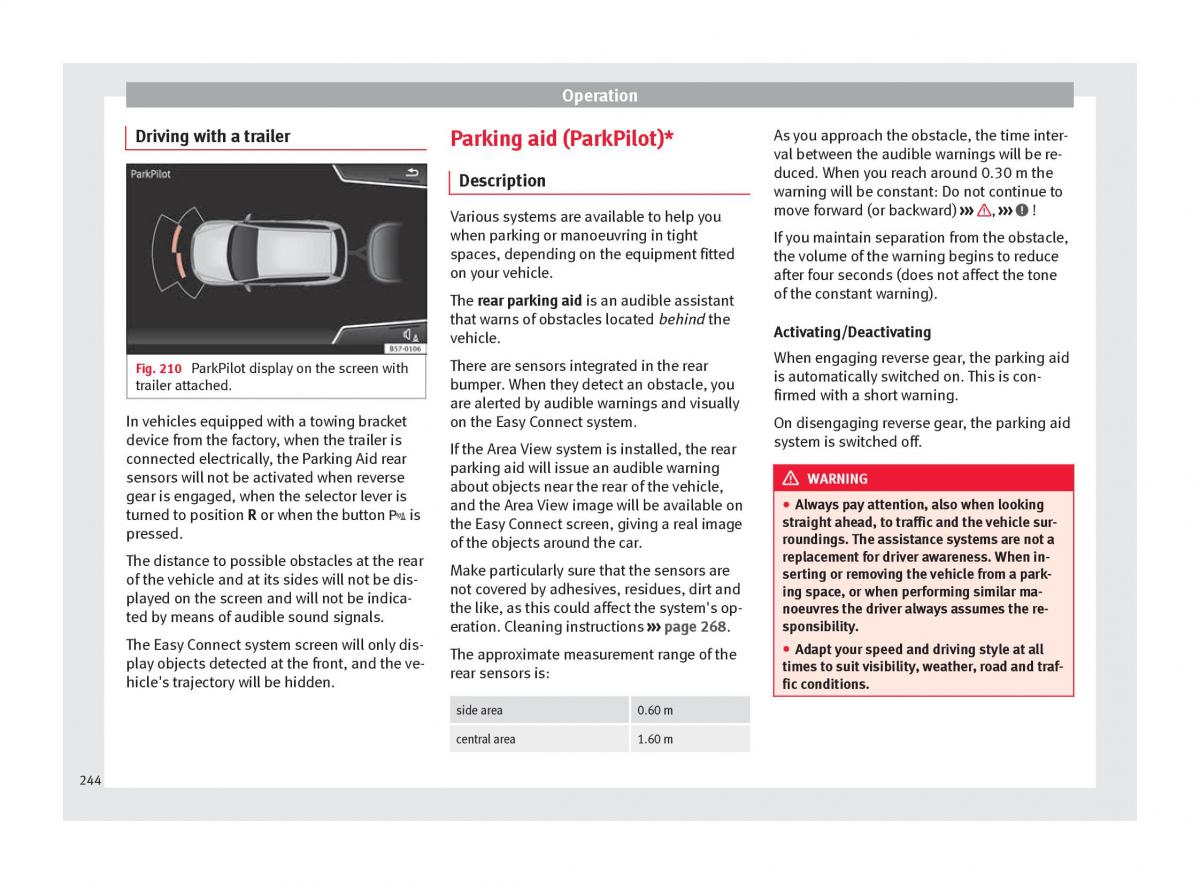 Seat Ateca owners manual / page 246