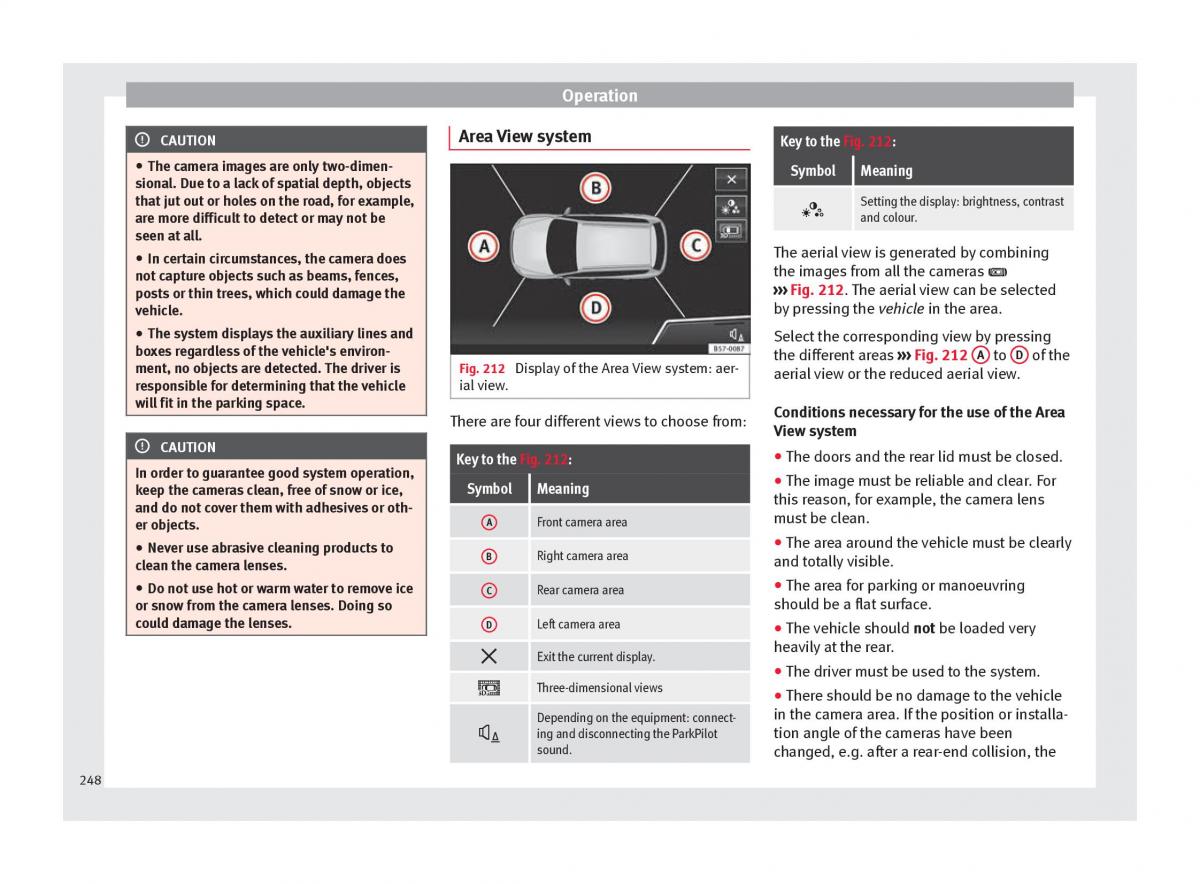 Seat Ateca owners manual / page 250