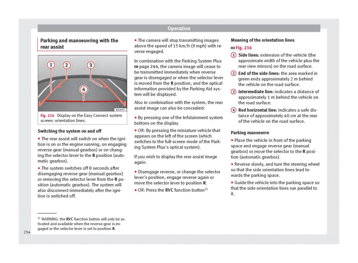 Seat Ateca owners manual / page 256