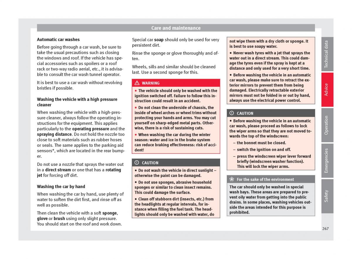 Seat Ateca owners manual / page 269