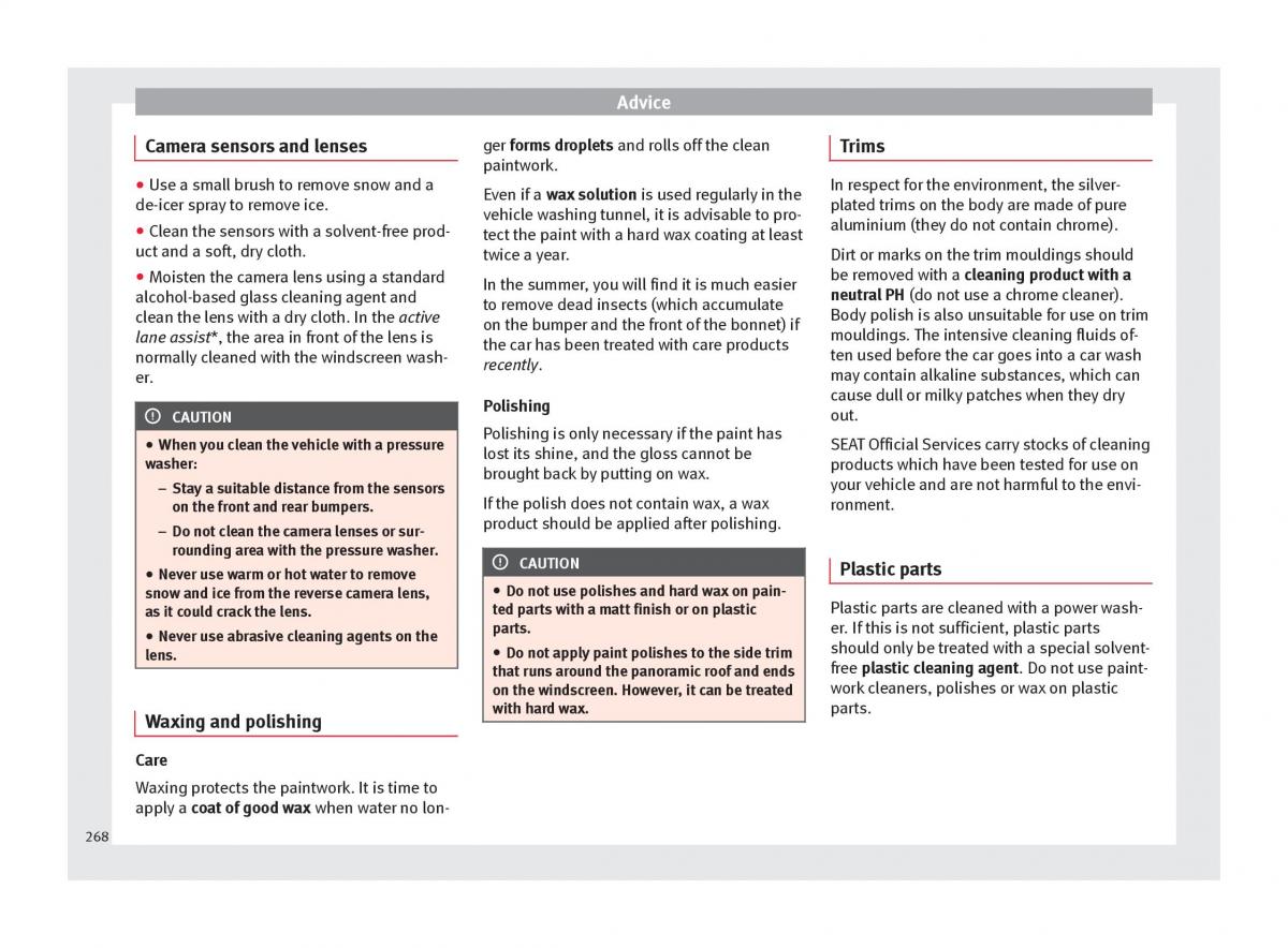 Seat Ateca owners manual / page 270