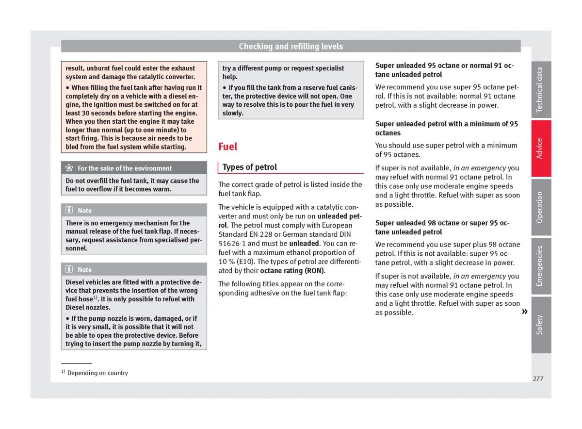 Seat Ateca owners manual / page 279