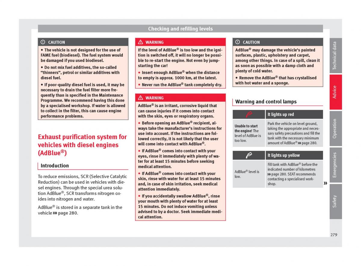 Seat Ateca owners manual / page 281