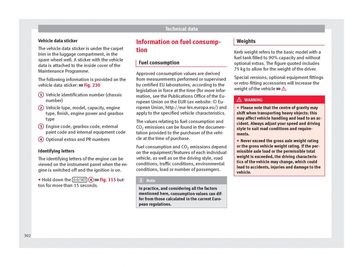 Seat Ateca owners manual / page 304