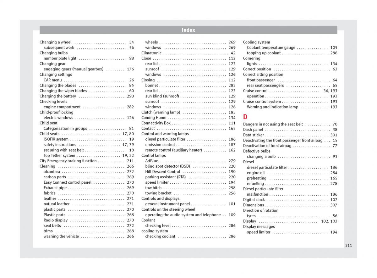 Seat Ateca owners manual / page 313