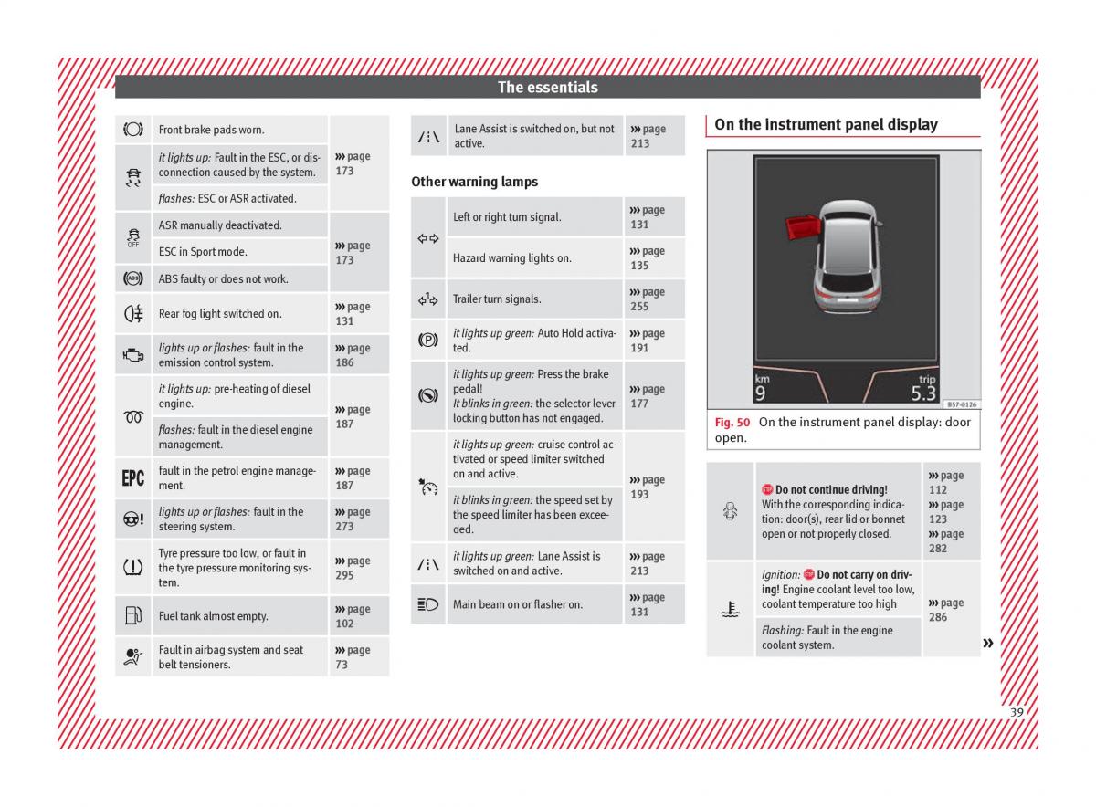 Seat Ateca owners manual / page 41