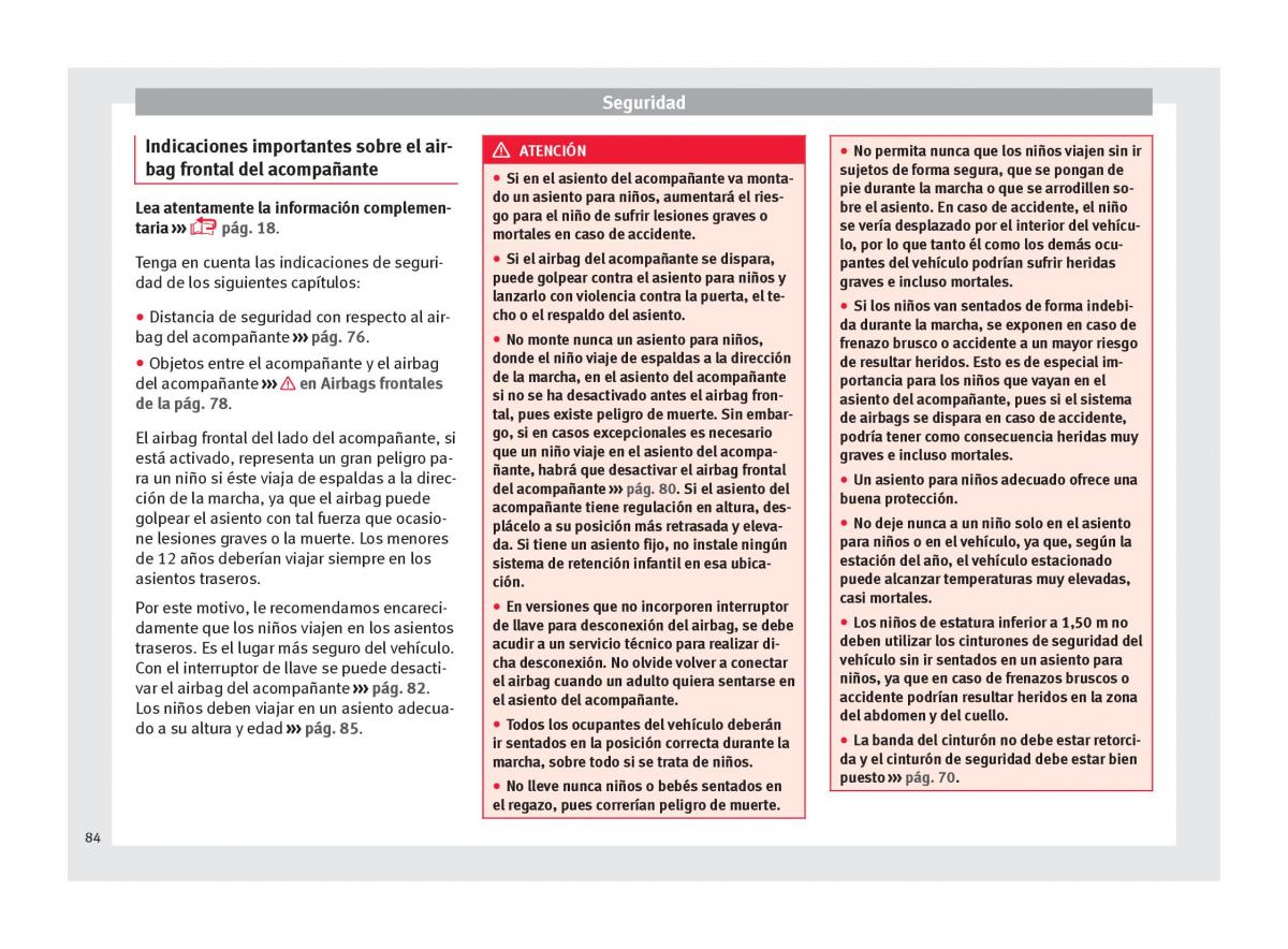 Seat Ateca manual del propietario / page 86