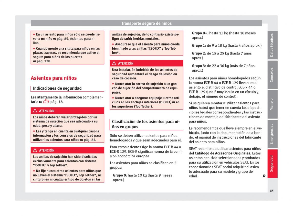 Seat Ateca manual del propietario / page 87