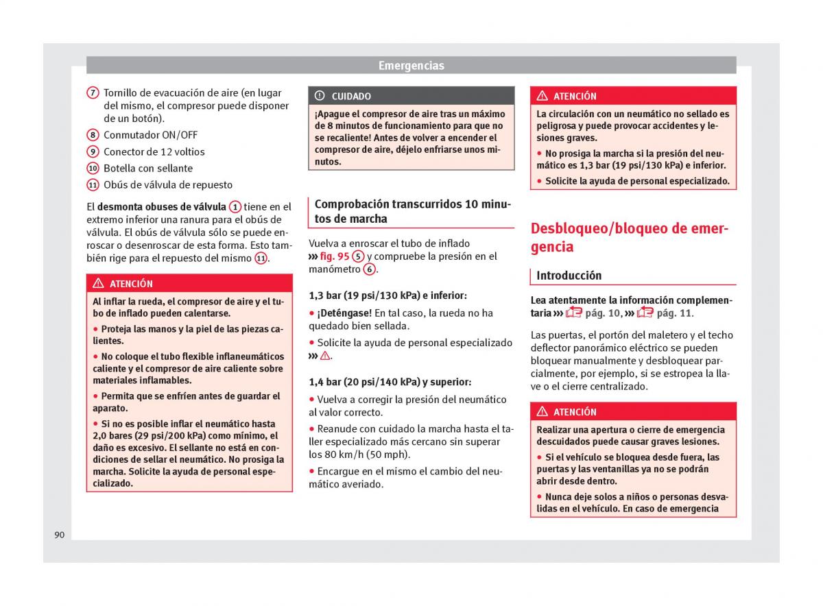 Seat Ateca manual del propietario / page 92