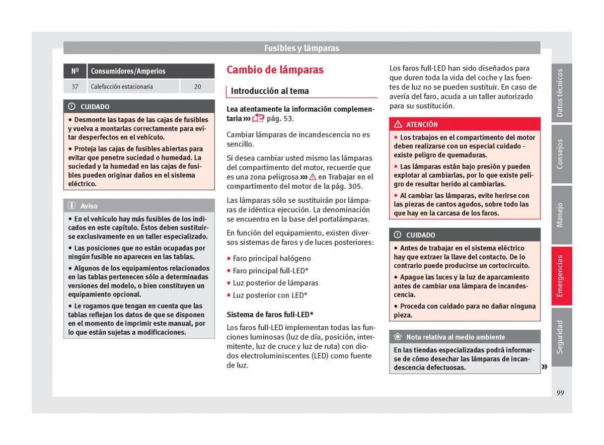 Seat Ateca manual del propietario / page 101