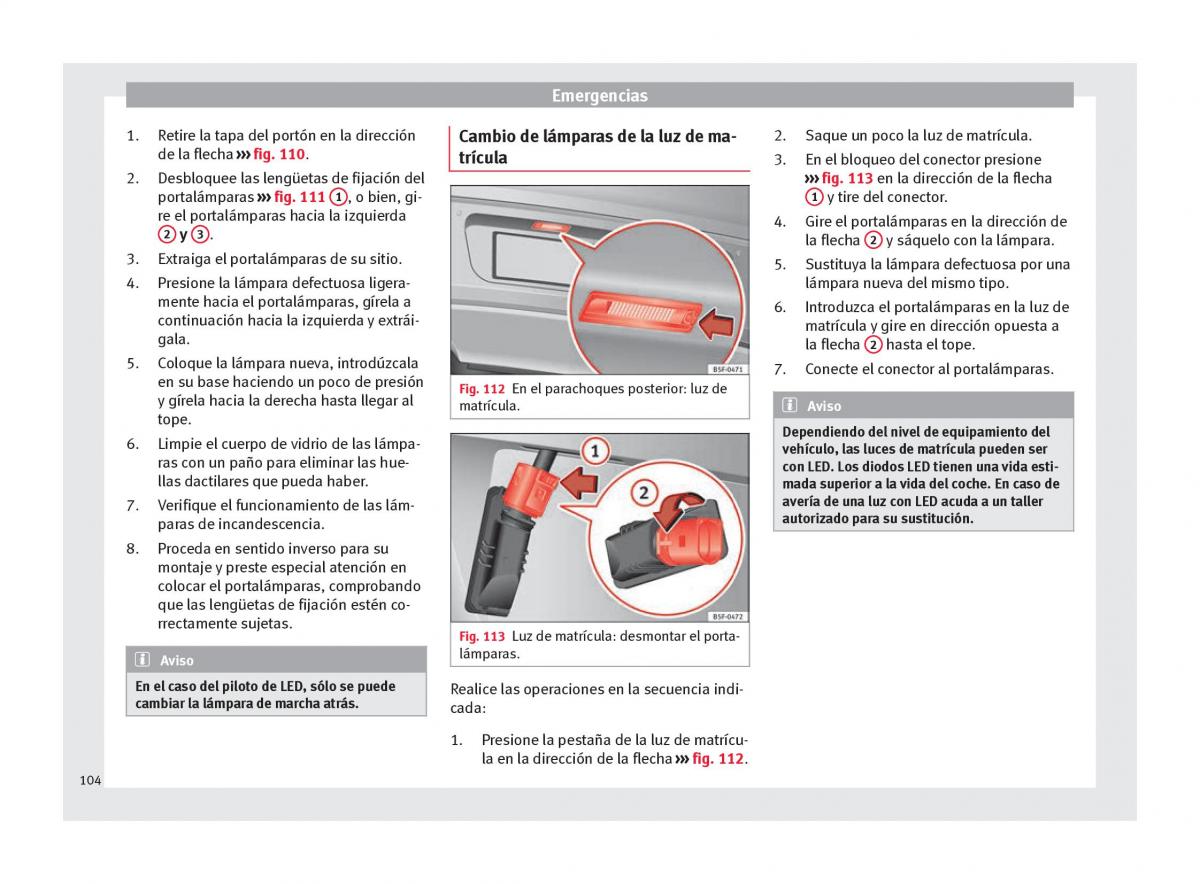 Seat Ateca manual del propietario / page 106