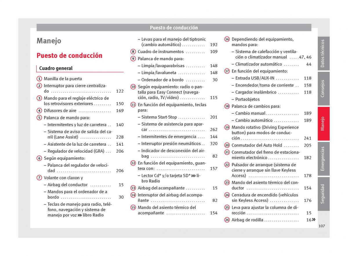 Seat Ateca manual del propietario / page 109