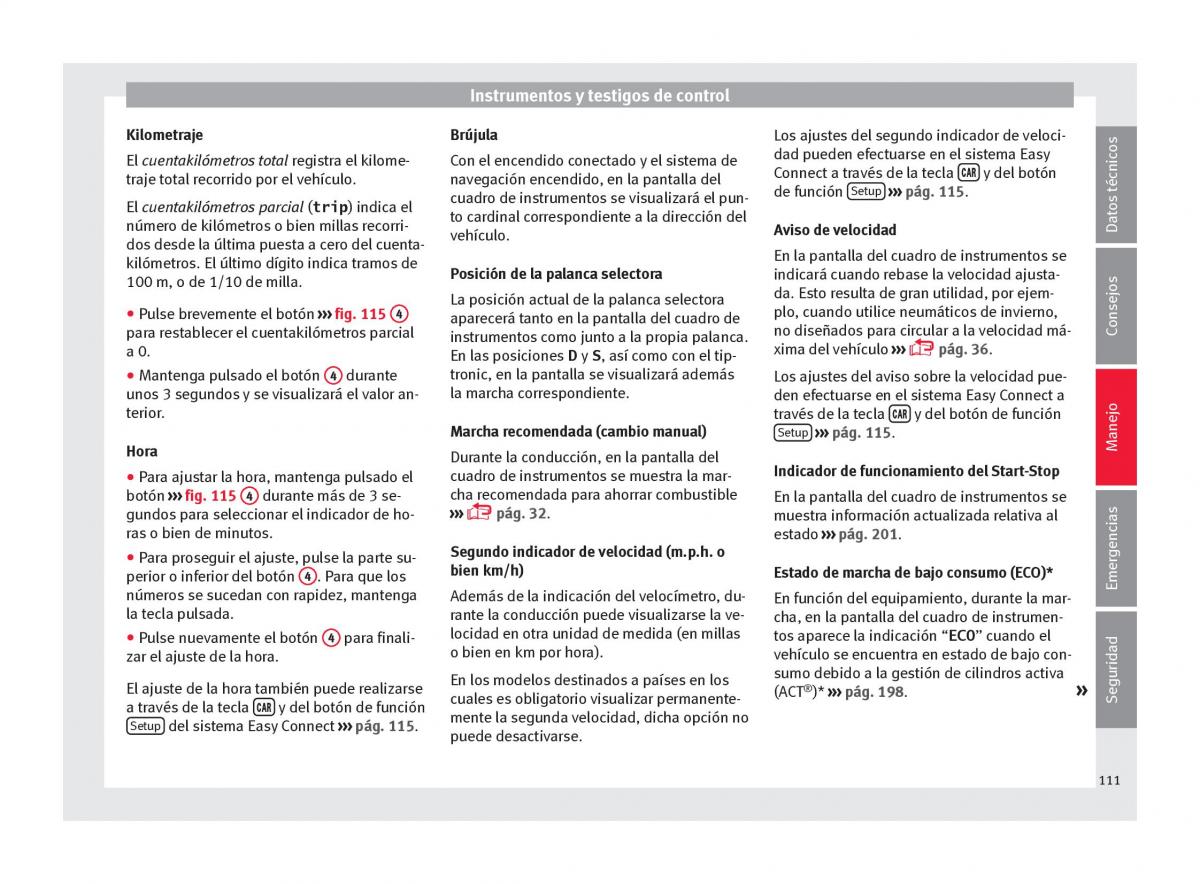 Seat Ateca manual del propietario / page 113