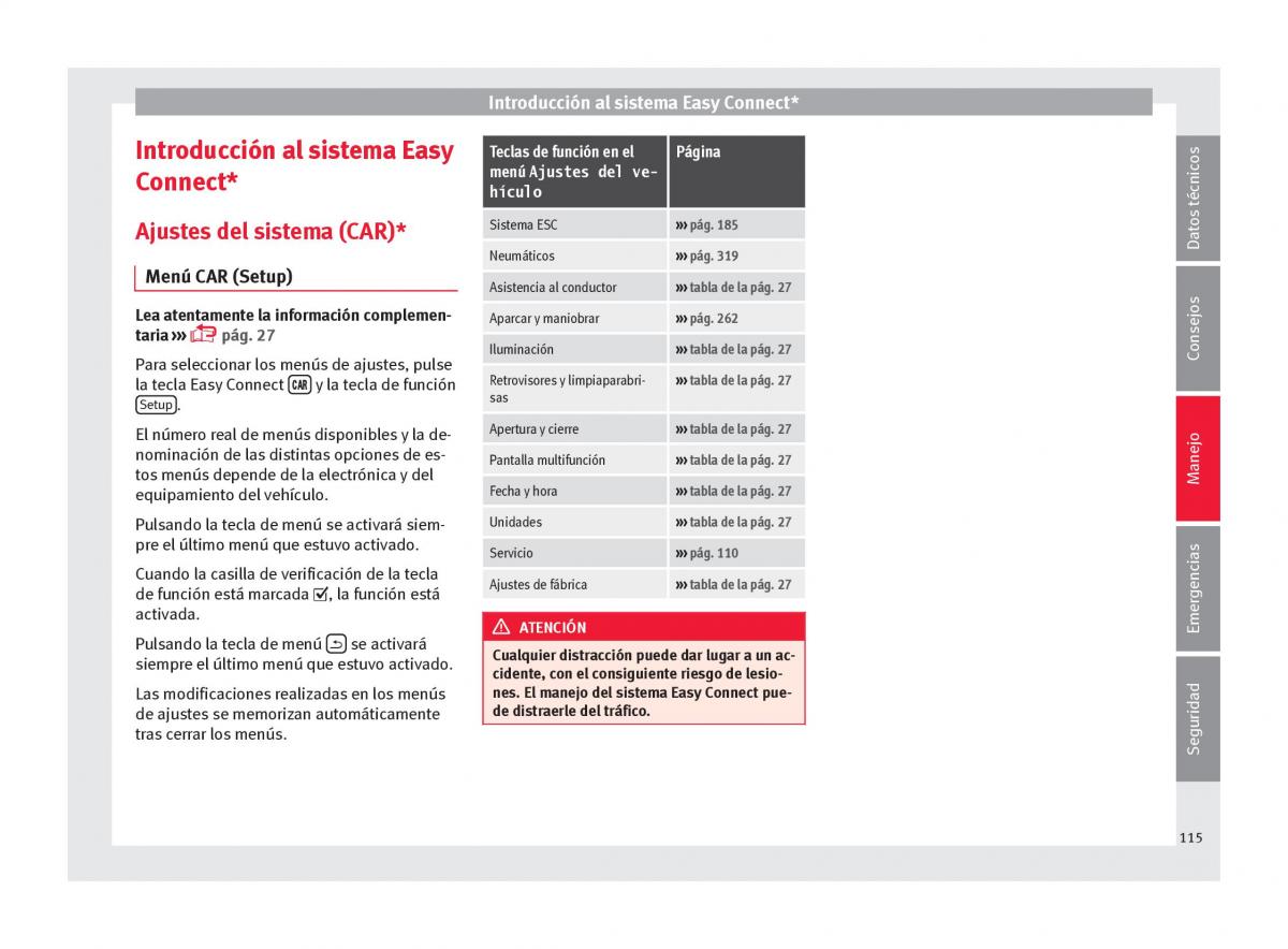 Seat Ateca manual del propietario / page 117