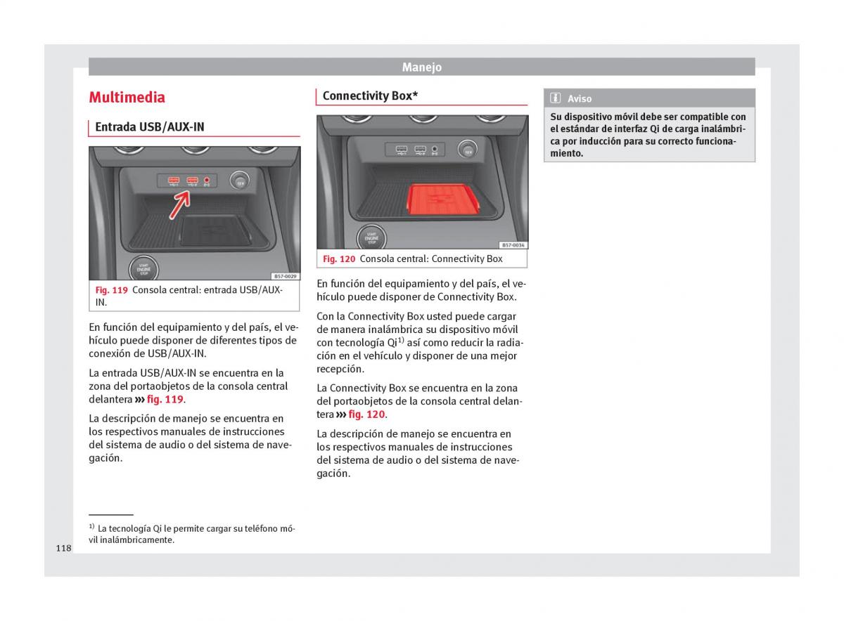 Seat Ateca manual del propietario / page 120