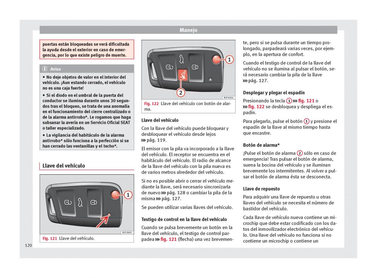 Seat Ateca manual del propietario / page 122