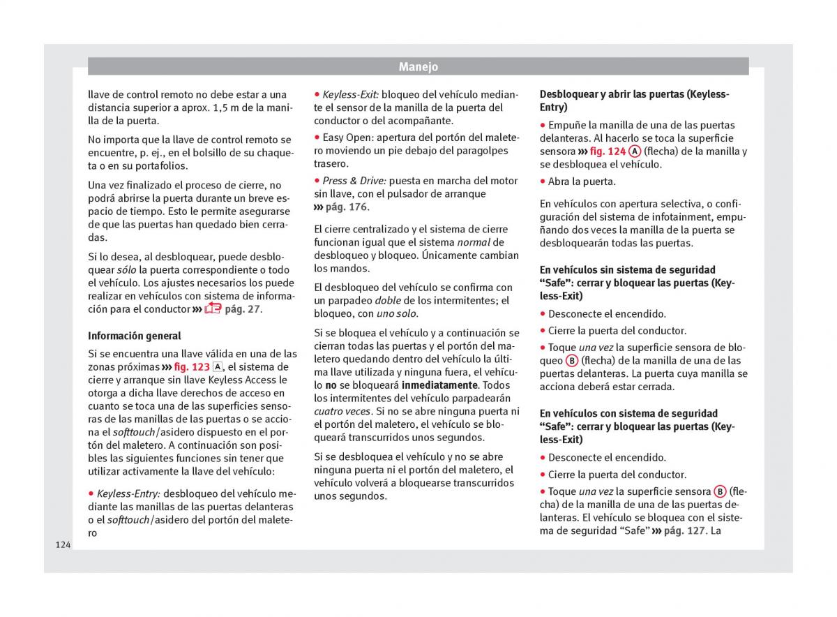 Seat Ateca manual del propietario / page 126