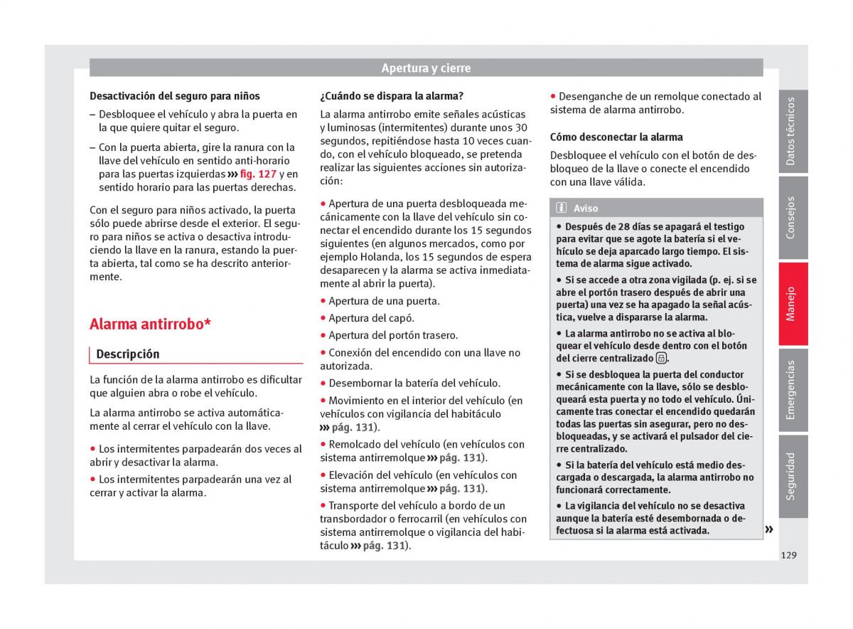 Seat Ateca manual del propietario / page 131