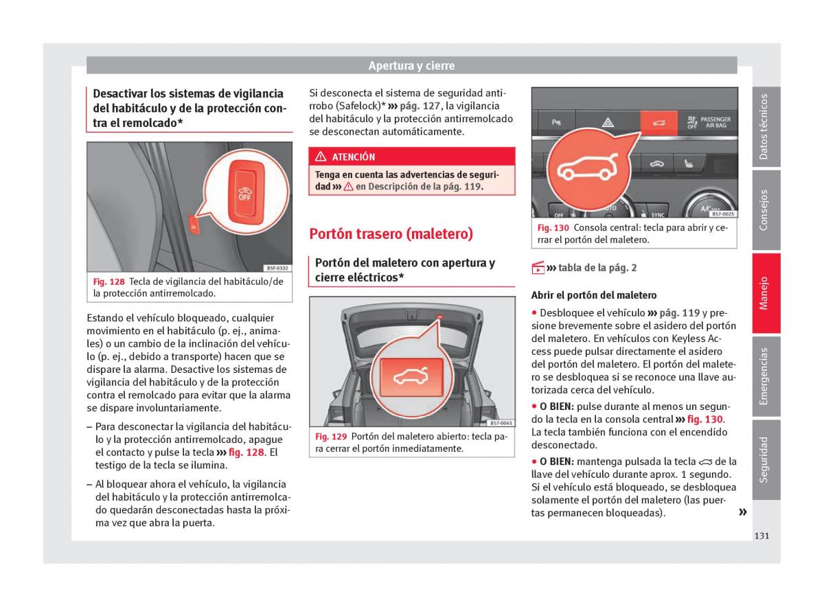 Seat Ateca manual del propietario / page 133