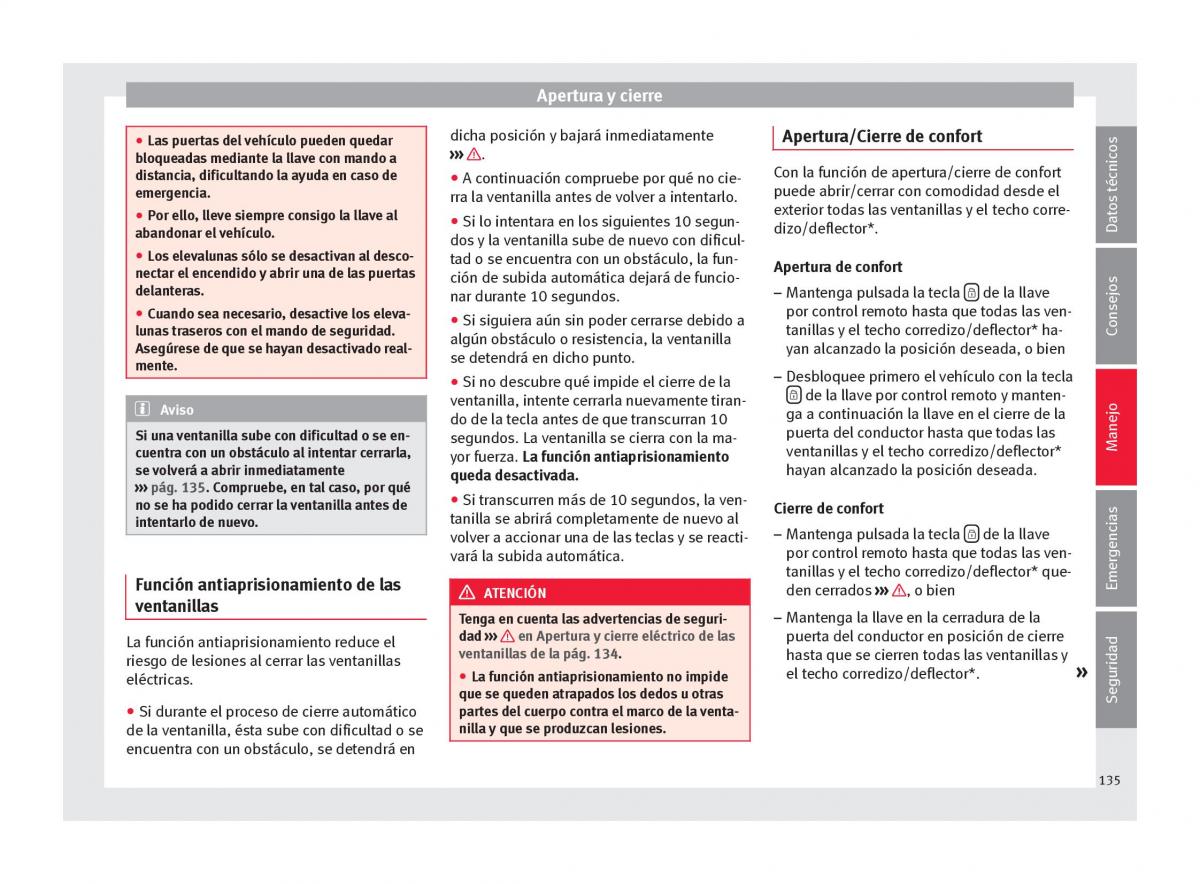 Seat Ateca manual del propietario / page 137