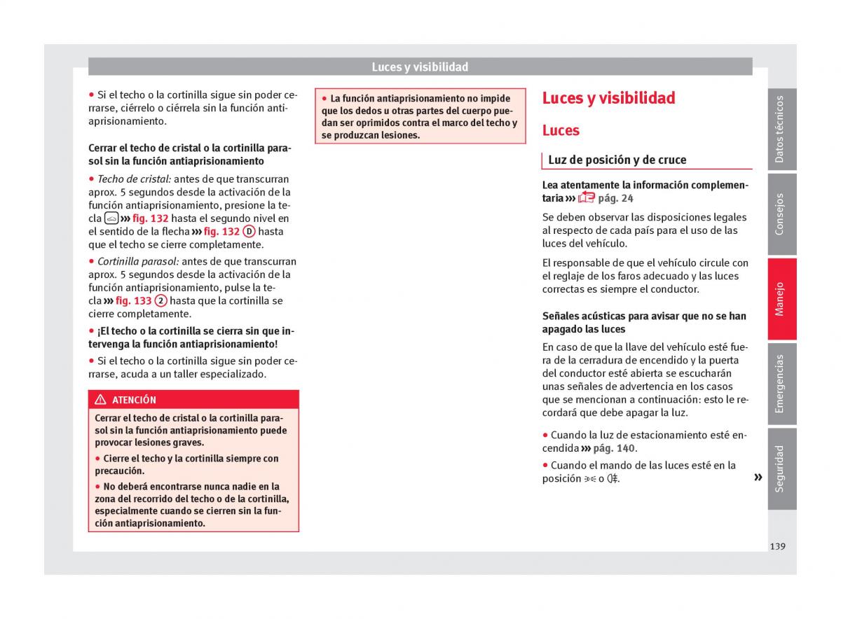 manual Seat Ateca Seat Ateca manual del propietario / page 141