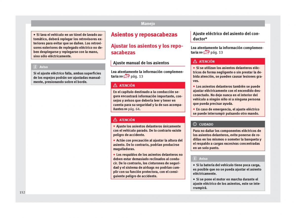 Seat Ateca manual del propietario / page 154