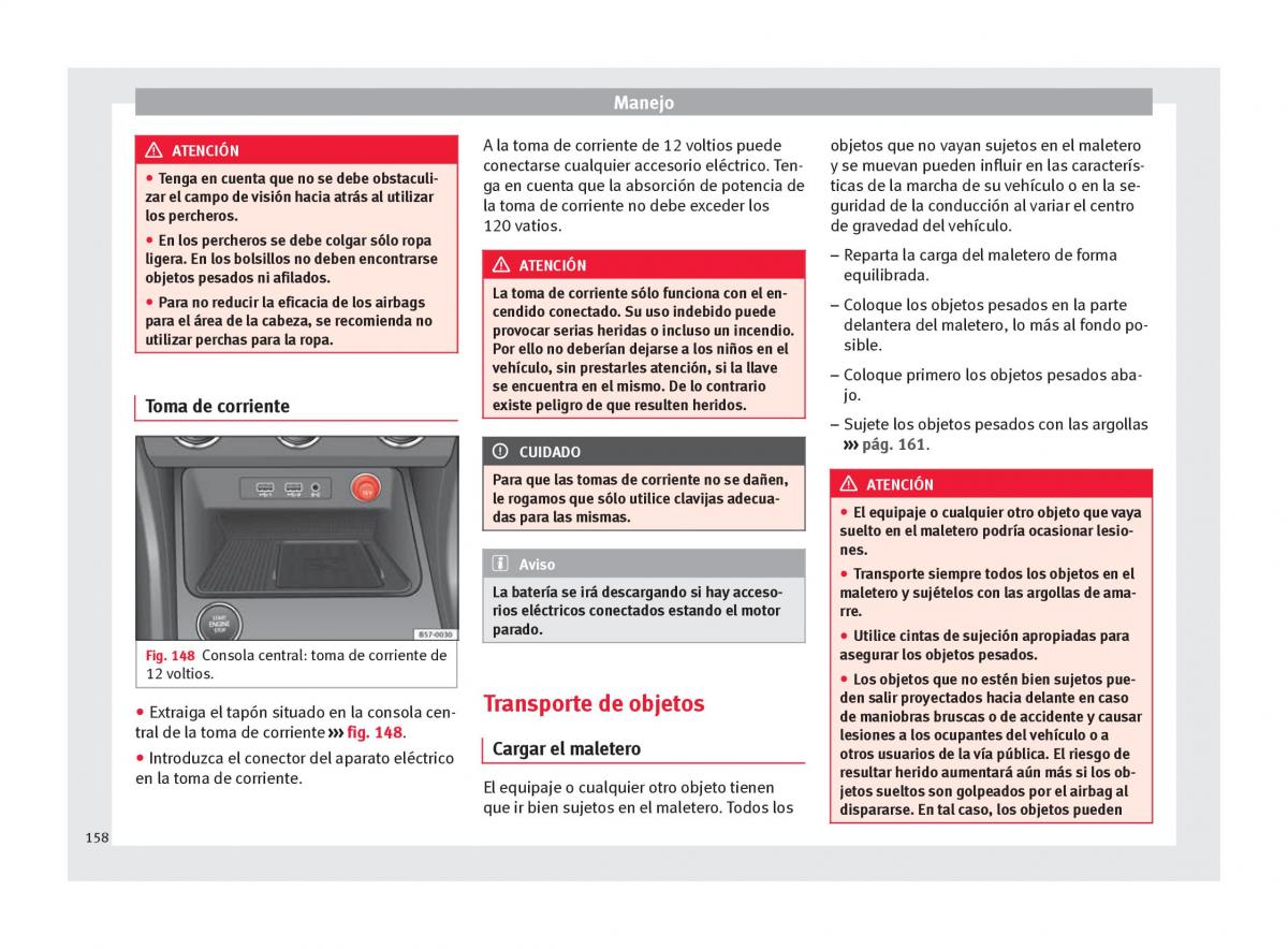 Seat Ateca manual del propietario / page 160